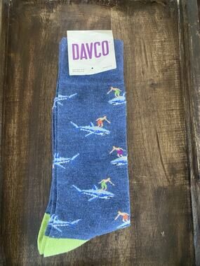 Socks- Surfer Riding A Shark Men’s Size 6-12